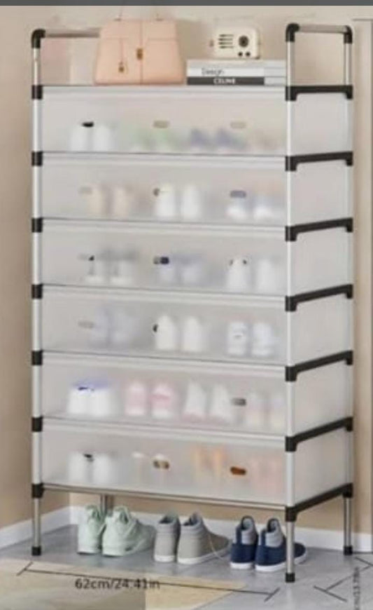 Multi-Layer Transparent Shoe Storage Organizer