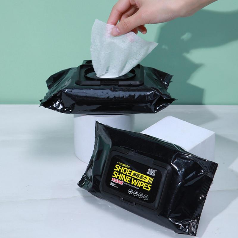 80 Pcs Shoes Shine Wipes