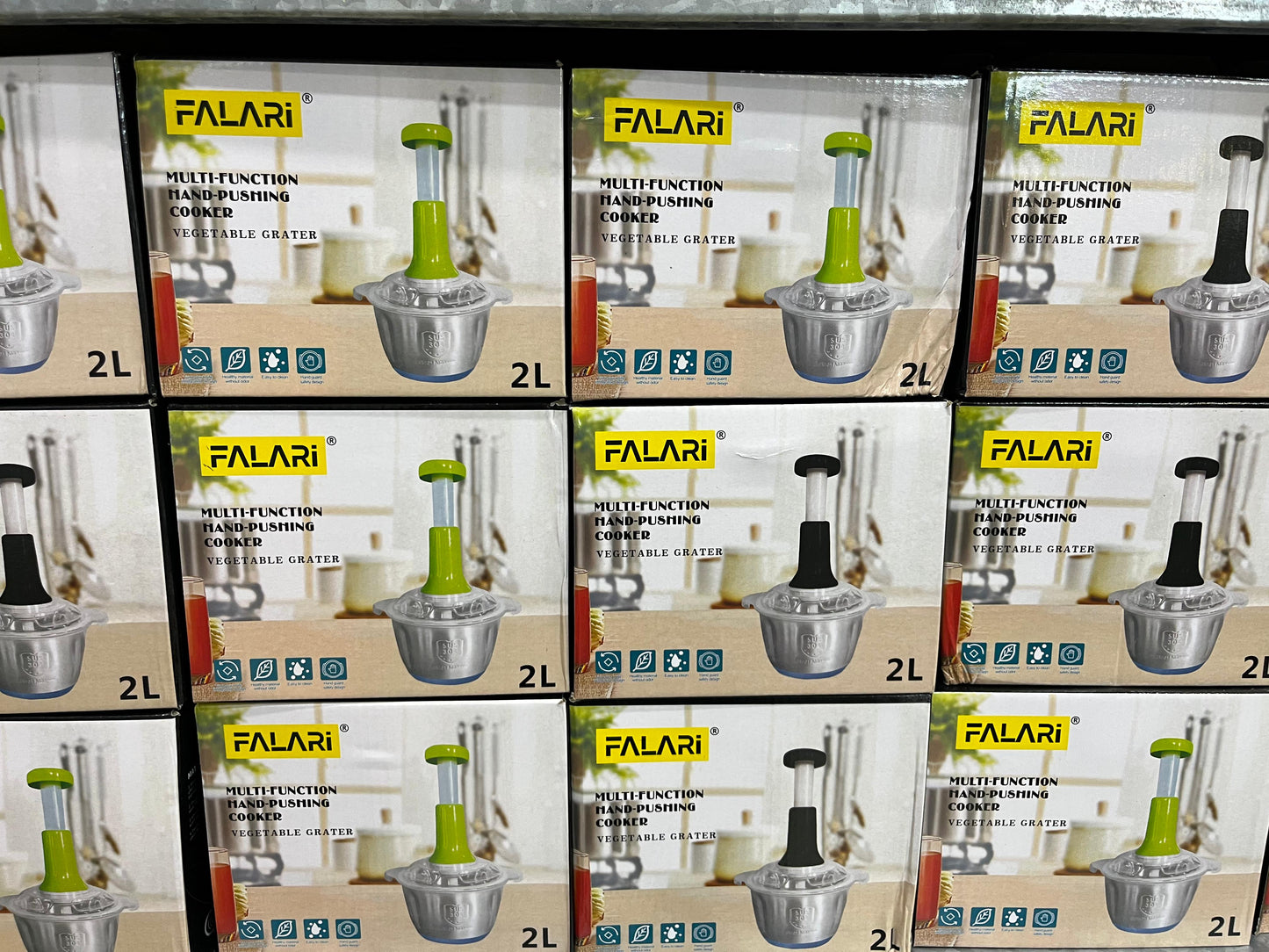 HAND PUSHING CHOPPER STAINLESS STEEL BODY (2Liter) (4 Blade)