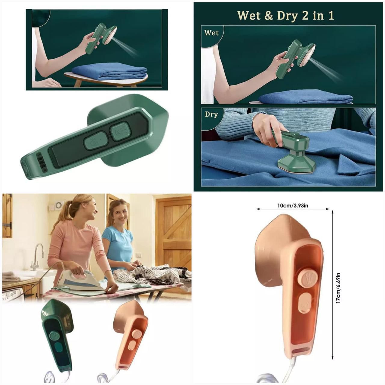 Professional Micro Steam Iron Dry And Wet Combo 2 In 1