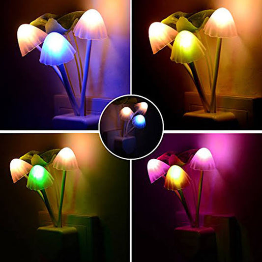 Mushroom Sensor Night Light – Automatic LED Plug-In Lamp