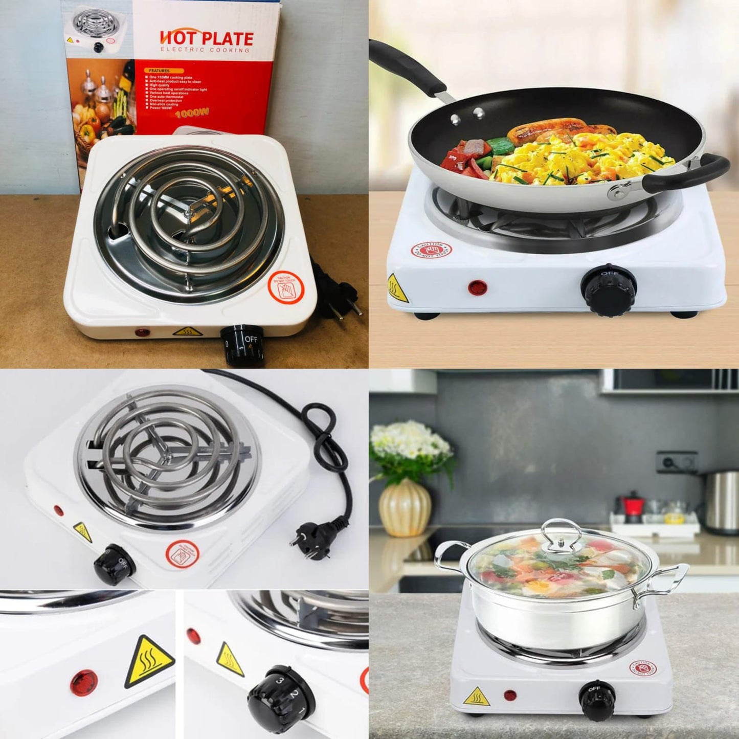 Hot Plate Electric Stove – Portable Single Burner Cooker