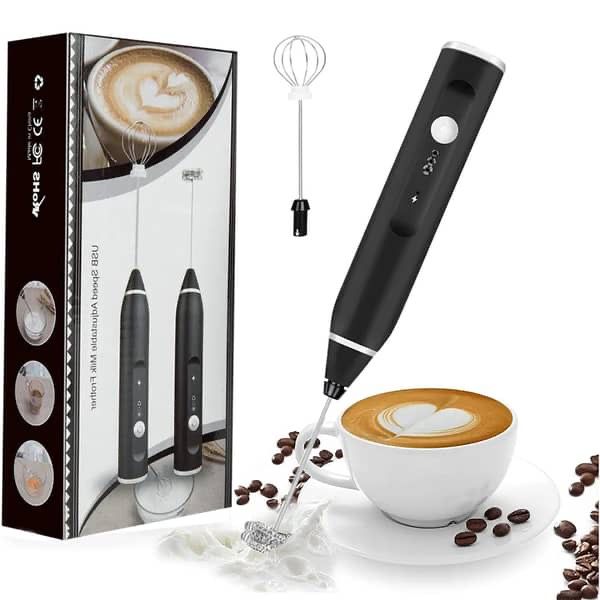 Rechargeable Coffee Beater – Electric Handheld Milk Frother & Drink Mixer