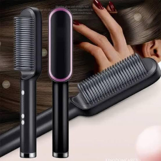 909 Hair Straightener Brush – Fast Heating Ceramic Ionic Hair Brush
