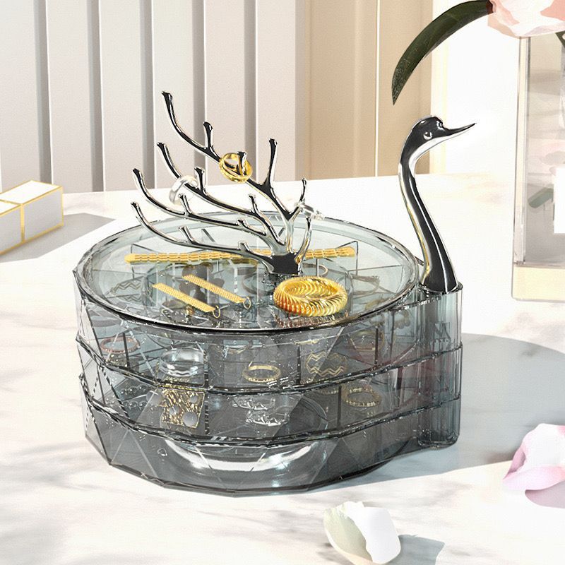 Elegant Swan-Shaped Jewelry Organizer – Stylish & Functional