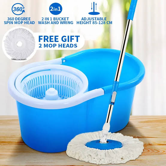360° Spin Mop with Bucket Cleaning System .