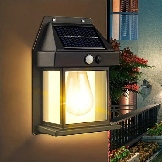 Solar-Powered Outdoor Wall Light with Motion Sensor