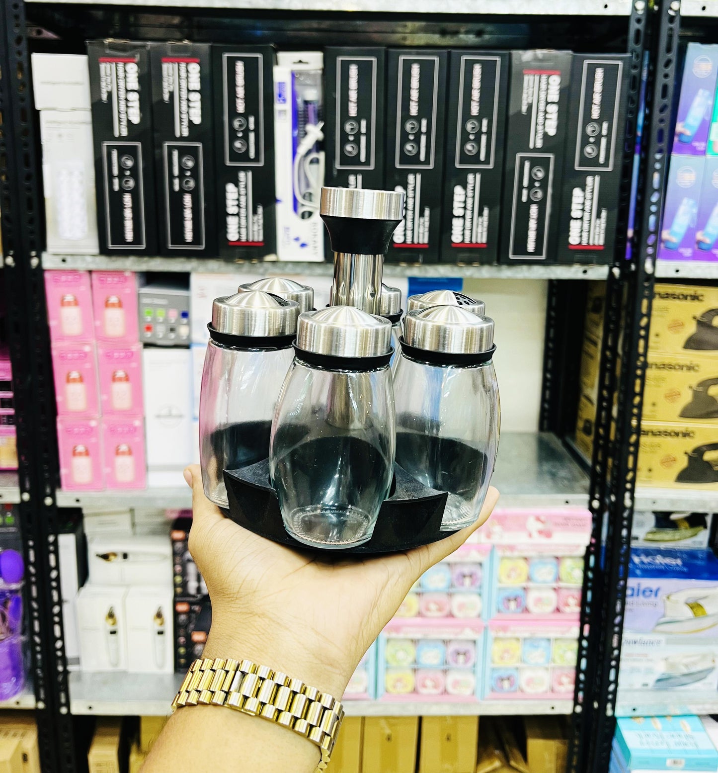 Rotating 6 Bottles Spice Rack