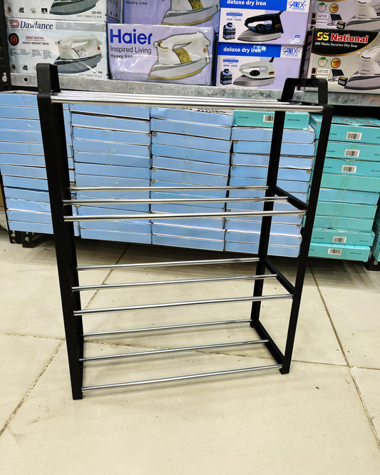 Square Shape 4 Layer Shoes Rack Steel Rod