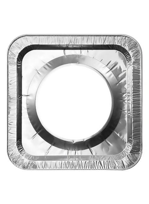 Pack of 10 Square Stove Covers  Disposable Aluminum Foil Stove Burner Cover | Gas Cooktop Liner
